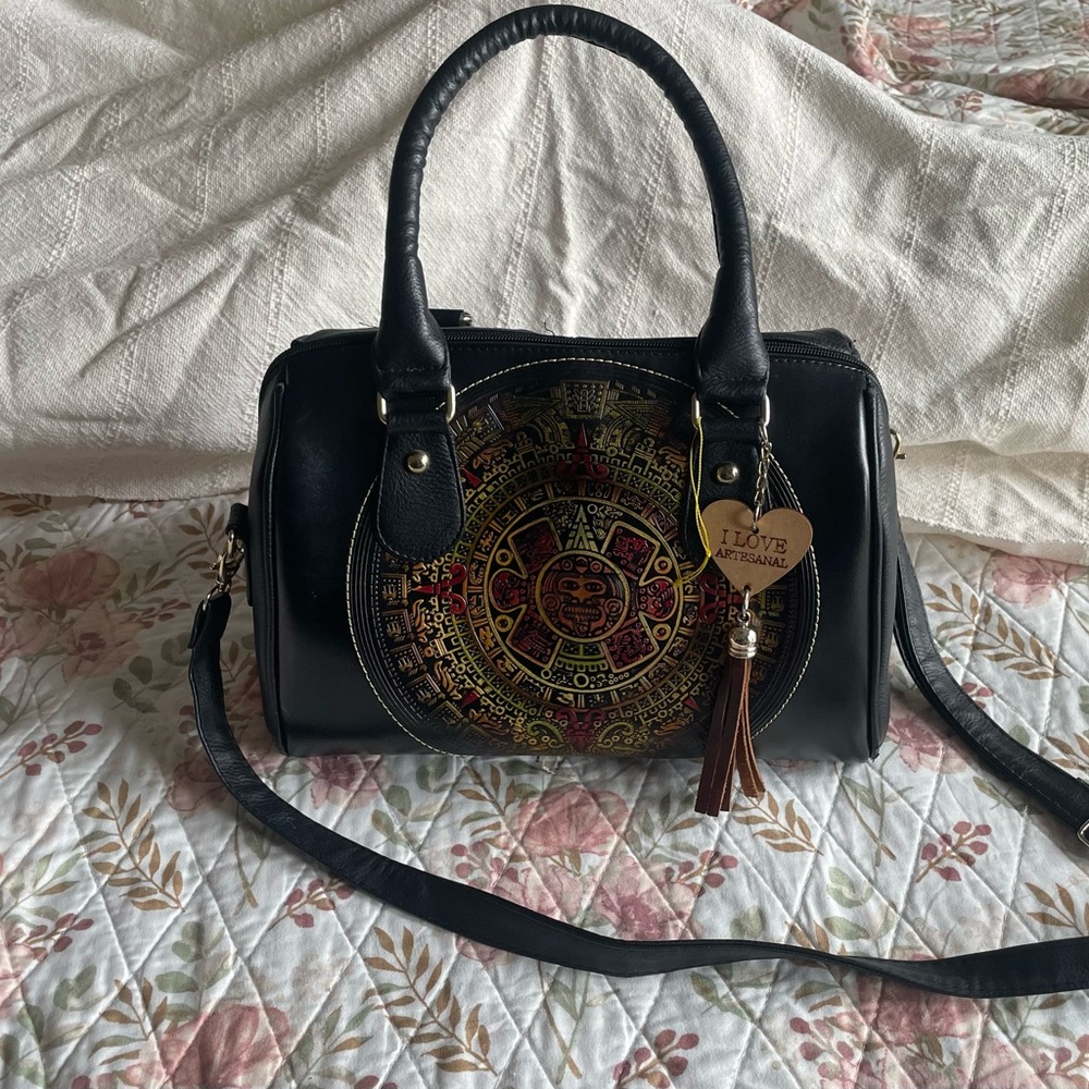Black Aztec Pattern Handbag